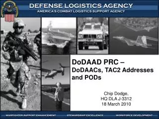 DoDAAD PRC – DoDAACs, TAC2 Addresses and PODs