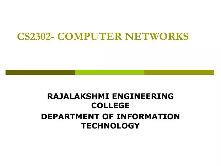 cs2302 computer networks