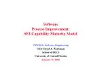 Software Process Improvement: SEI Capability Maturity Model - slide 1