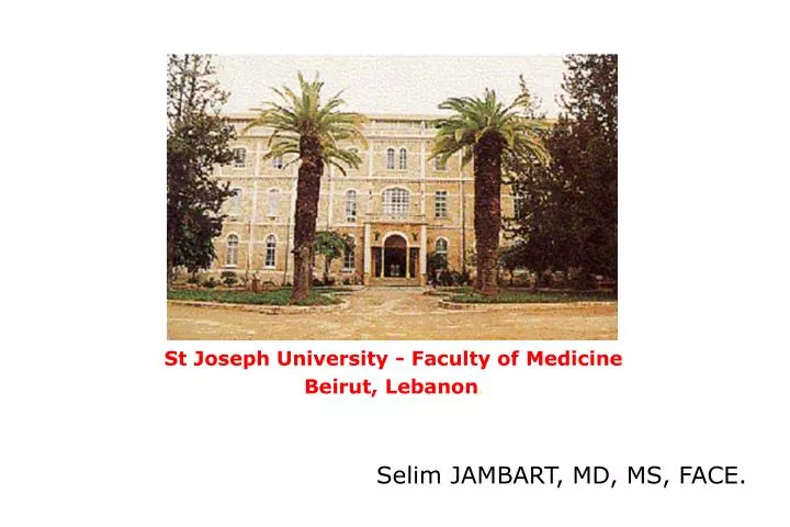 st joseph university faculty of medicine beirut lebanon