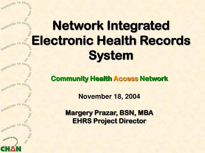 network integrated electronic health records system