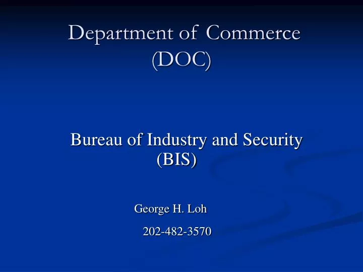 department of commerce doc