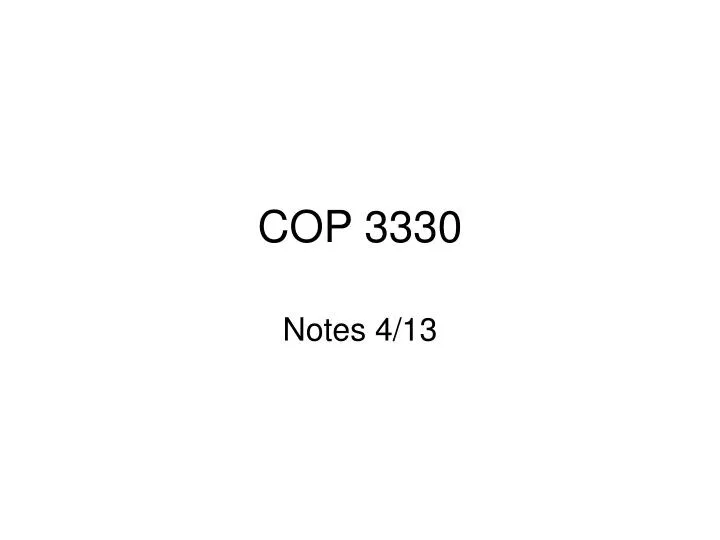 cop 3330