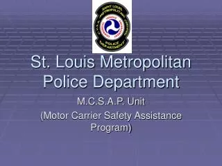 St. Louis Metropolitan Police Department