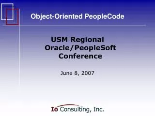Object-Oriented PeopleCode
