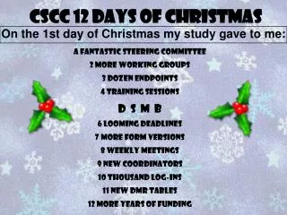 CSCC 12 Days of Christmas