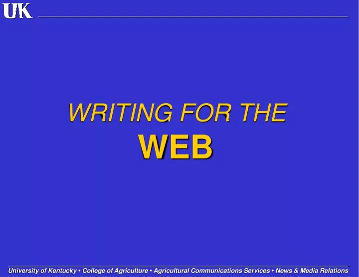 writing for the web