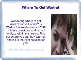 Where To Get Wartrol