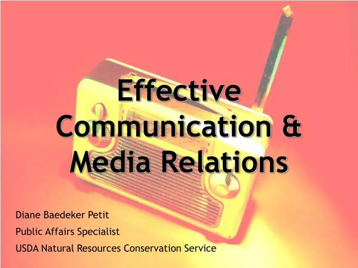 effective communication media relations