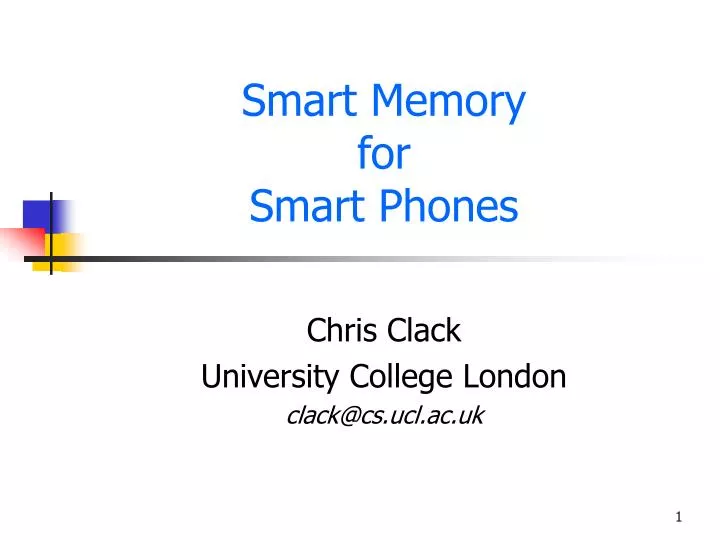 smart memory for smart phones