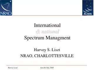 International &amp; national Spectrum Managment