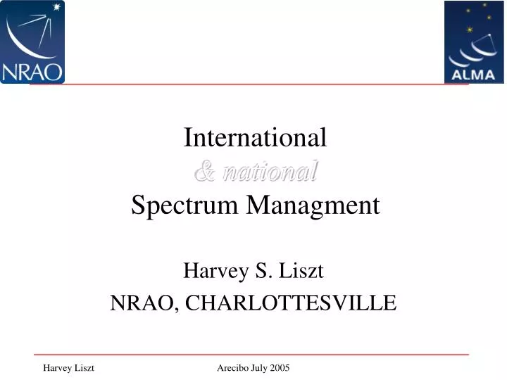 international national spectrum managment