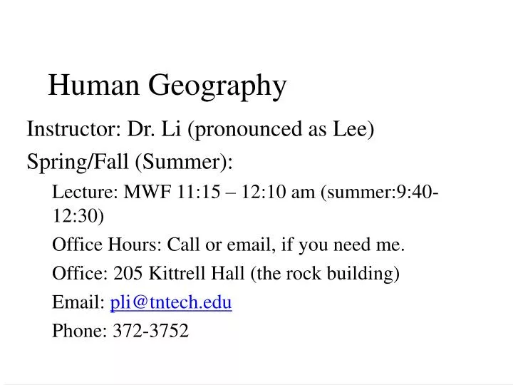 human geography