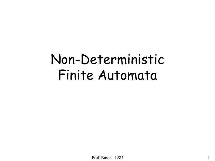 non deterministic finite automata