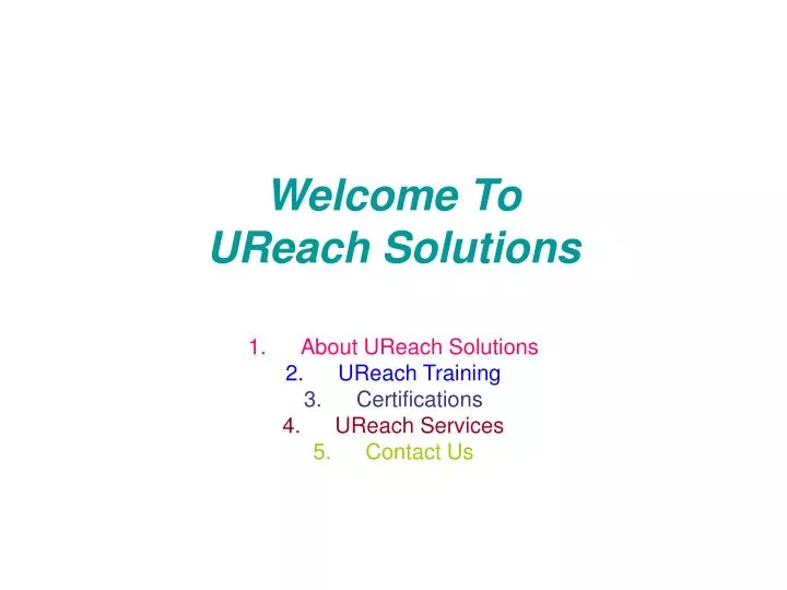 welcome to ureach solutions