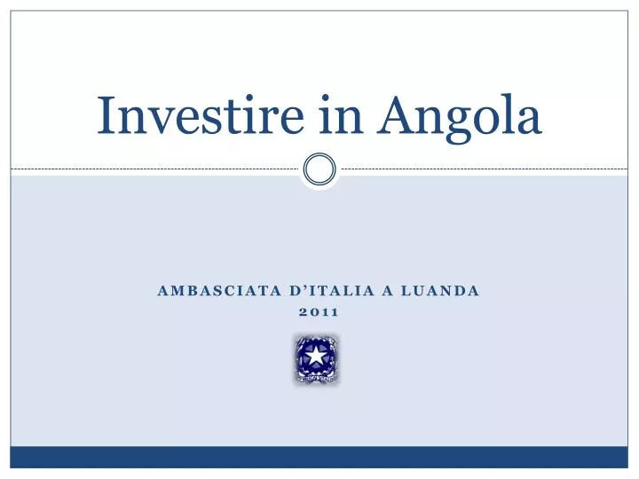 investire in angola