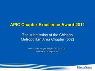 APIC Chapter Excellence Award 2011