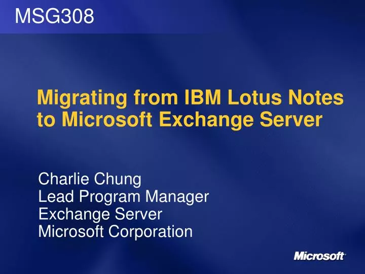 migrating from ibm lotus notes to microsoft exchange server
