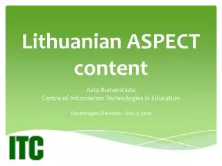 Lithuanian ASPECT content