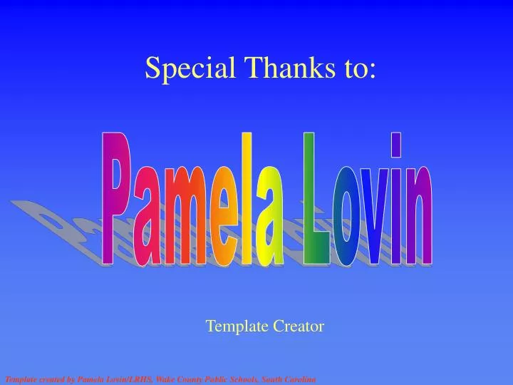 special thanks to