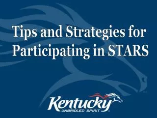 Tips and Strategies for Participating in STARS
