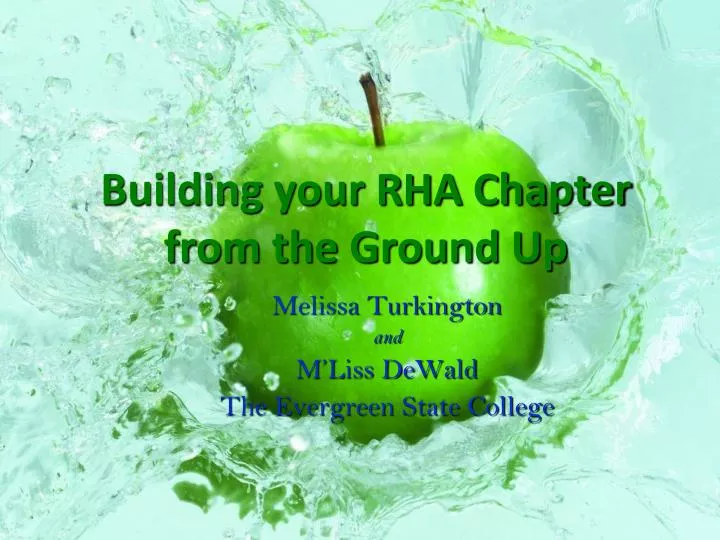building your rha chapter from the ground up