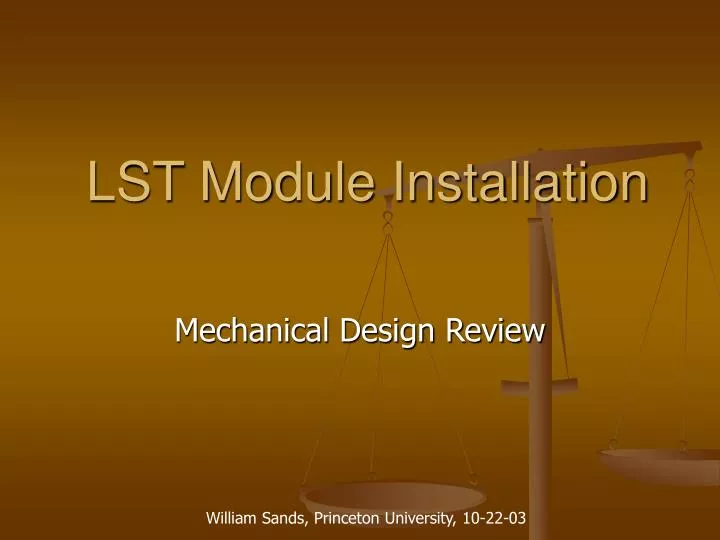 lst module installation