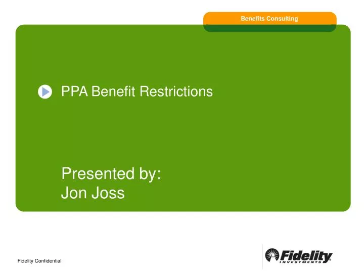 ppa benefit restrictions