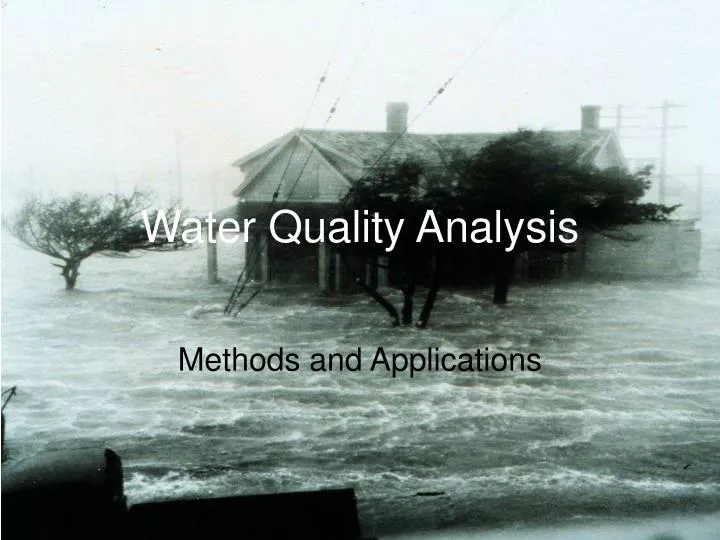 water quality analysis