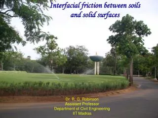 Interfacial friction between soils and solid surfaces