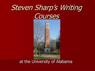 Steven Sharp’s Writing Courses