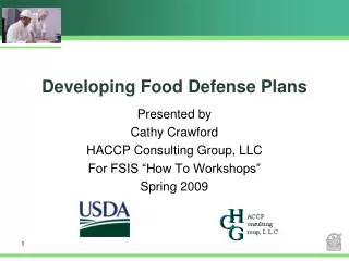 Developing Food Defense Plans