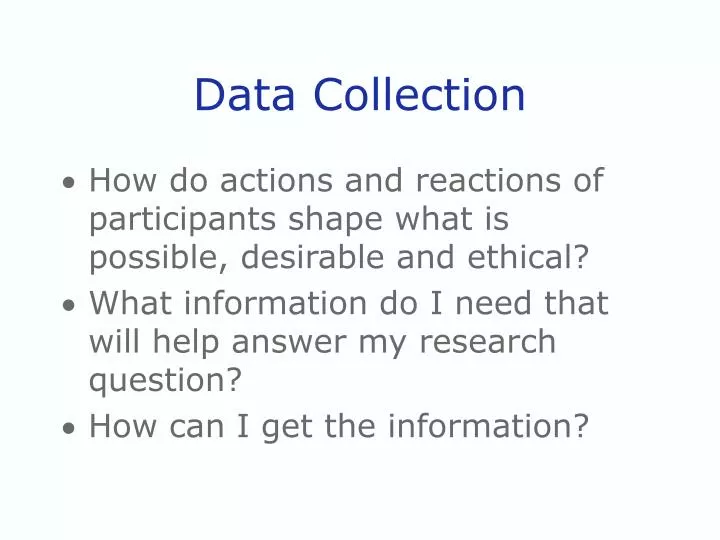 data collection