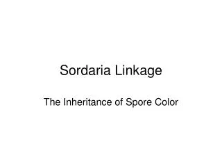 Sordaria Linkage