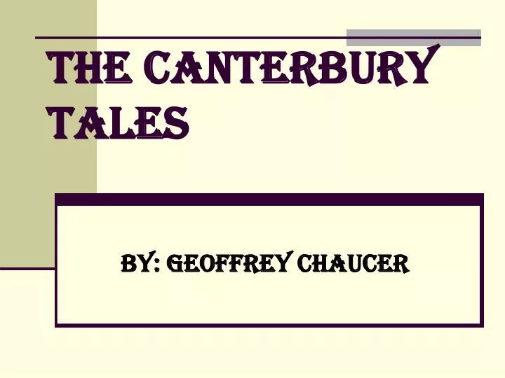 the canterbury tales