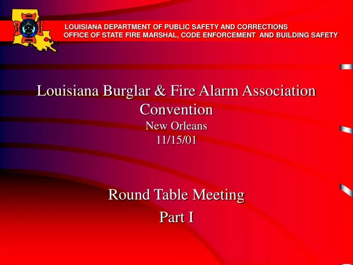 louisiana burglar fire alarm association convention new orleans 11 15 01
