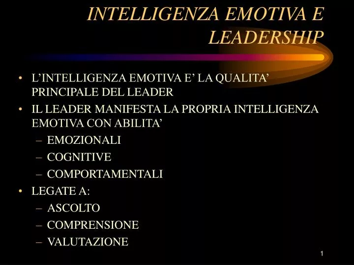 intelligenza emotiva e leadership