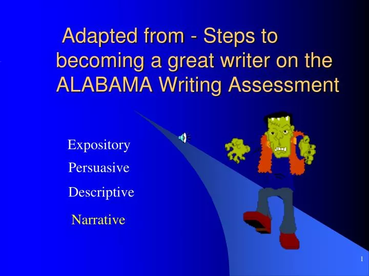 adapted from steps to becoming a great writer on the alabama writing assessment