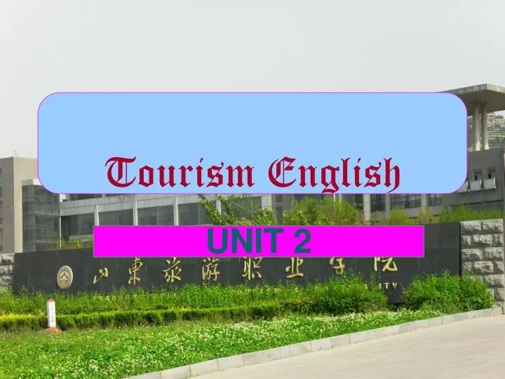 tourism english