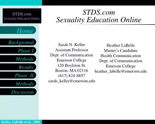 STDS Sexuality Education Online