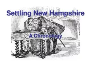 Settling New Hampshire A Chronology