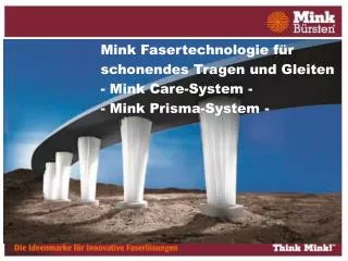 Mink Fasertechnologie für schonendes Tragen und Gleiten - Mink Care-System - - Mink Prisma-System -