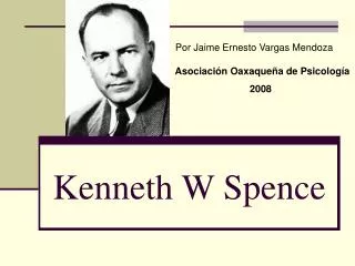 kenneth w spence