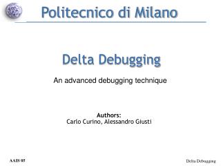 Delta Debugging