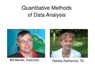 Quantitative Methods of Data Analysis