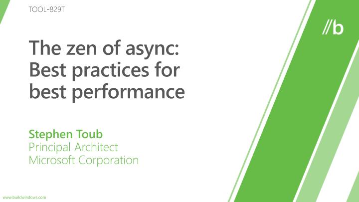 the zen of async best practices for best performance