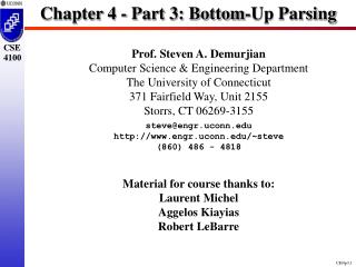 Chapter 4 - Part 3: Bottom-Up Parsing