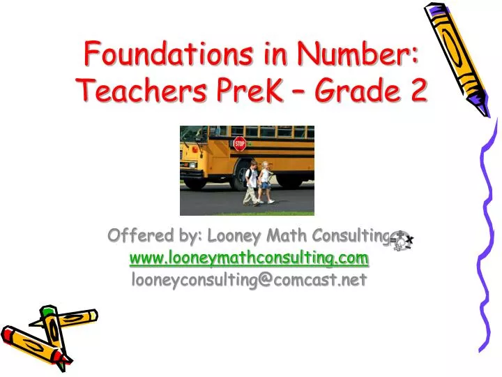 foundations in number teachers prek grade 2