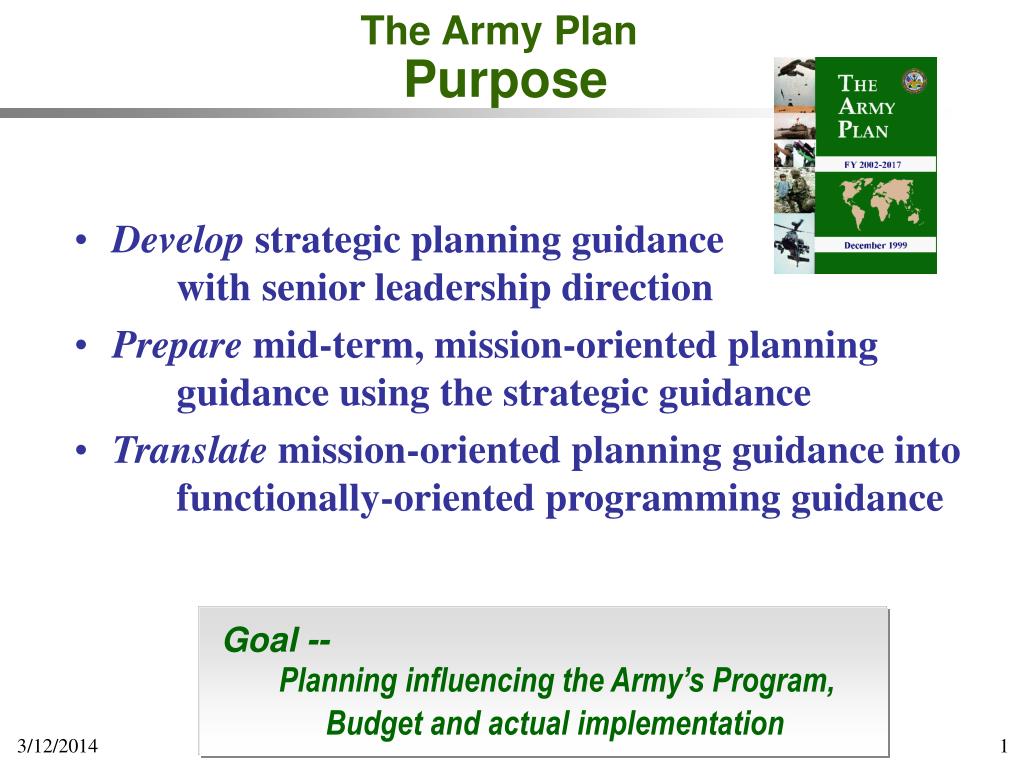 PPT - The Army Plan Purpose PowerPoint Presentation, free download - ID ...