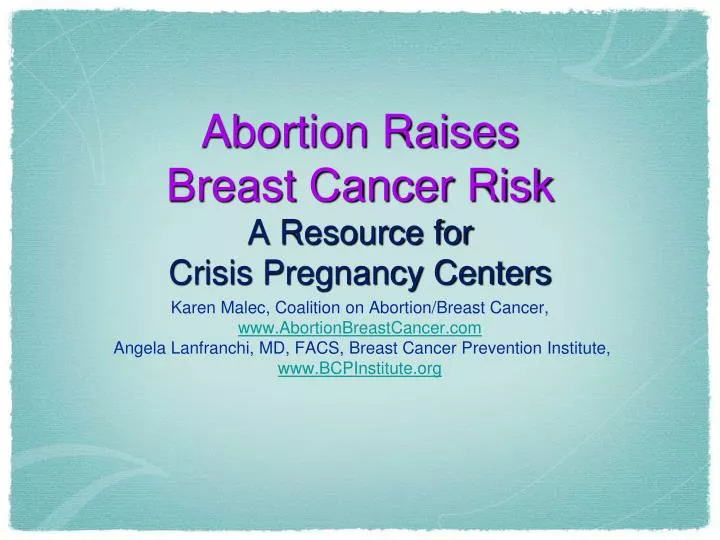 abortion raises breast cancer risk a resource for crisis pregnancy centers